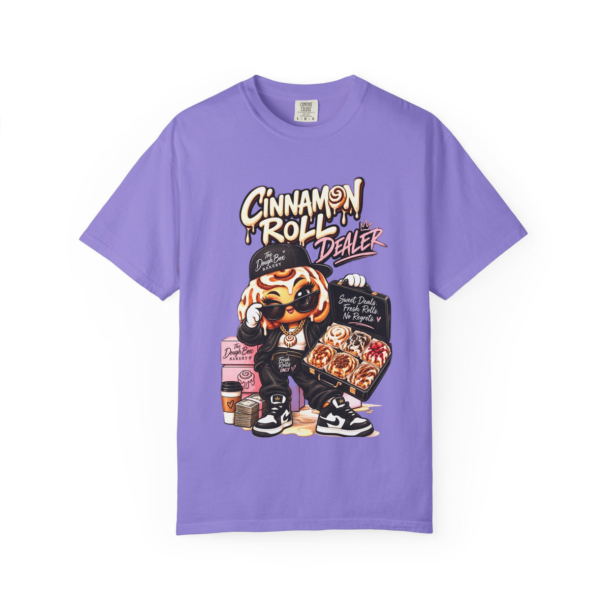 Cinnamon Roll Dealer T-Shirt — Cute Bakery Cartoon Tee