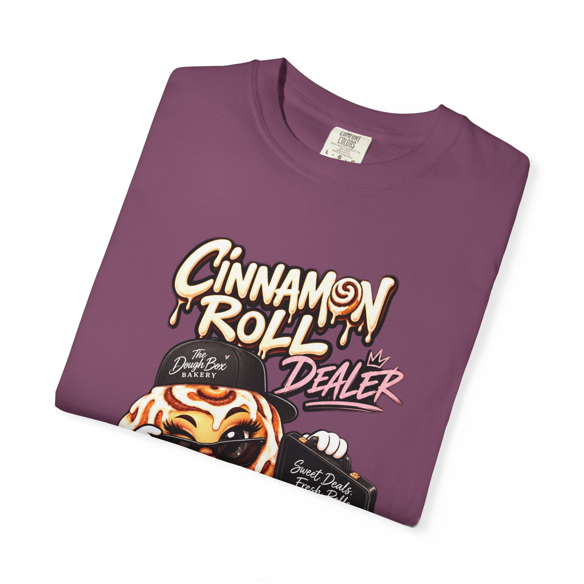 Cinnamon Roll Dealer T-Shirt — Cute Bakery Cartoon Tee