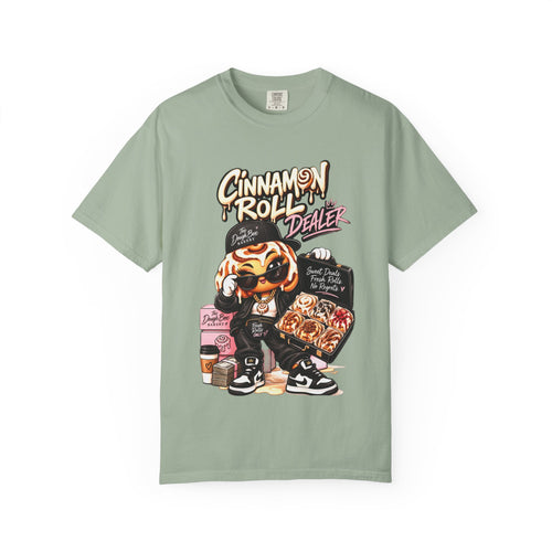 Cinnamon Roll Dealer T-Shirt — Cute Bakery Cartoon Tee