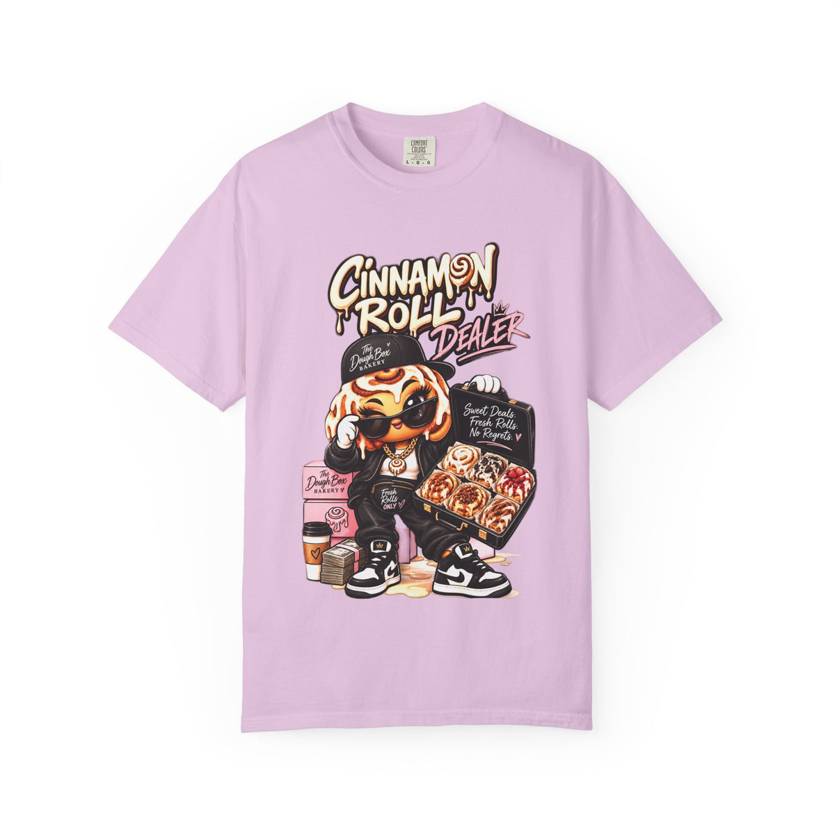 Cinnamon Roll Dealer T-Shirt — Cute Bakery Cartoon Tee