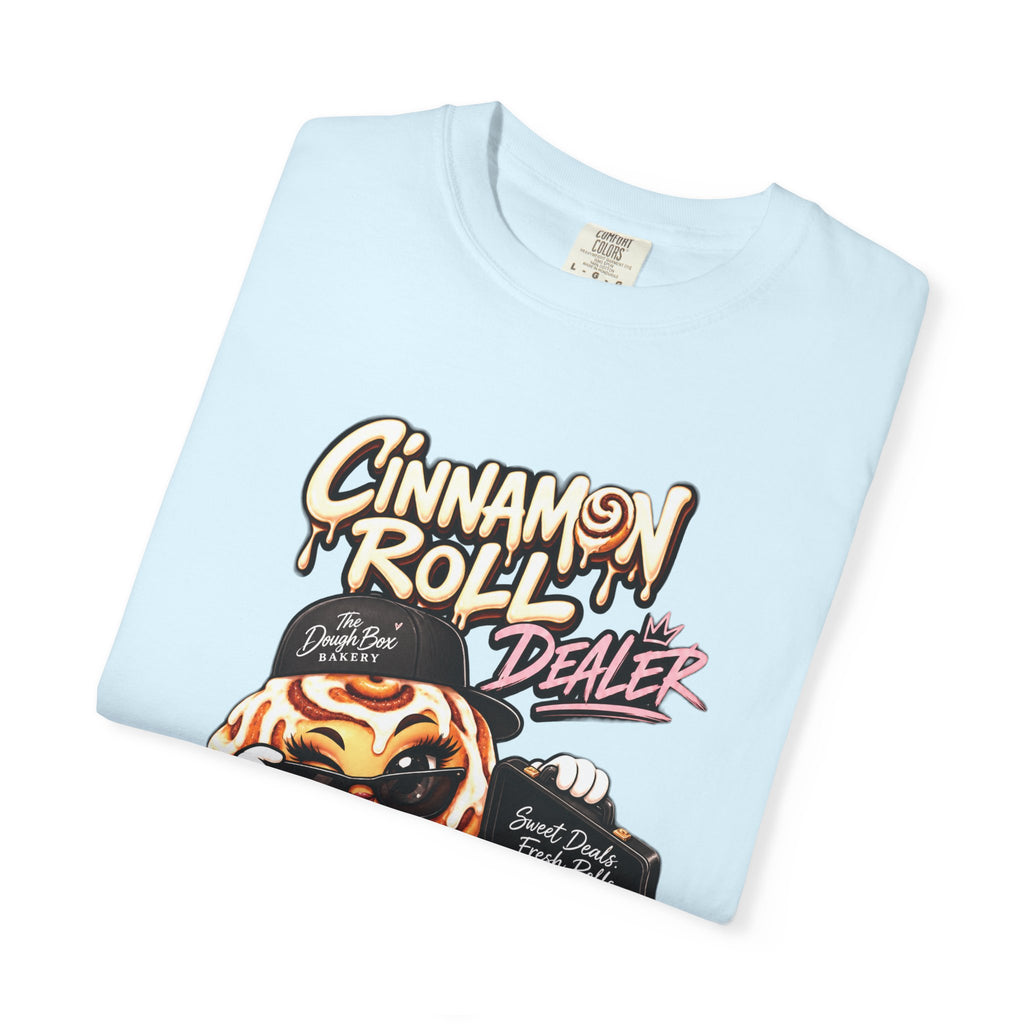 Cinnamon Roll Dealer T-Shirt — Cute Bakery Cartoon Tee