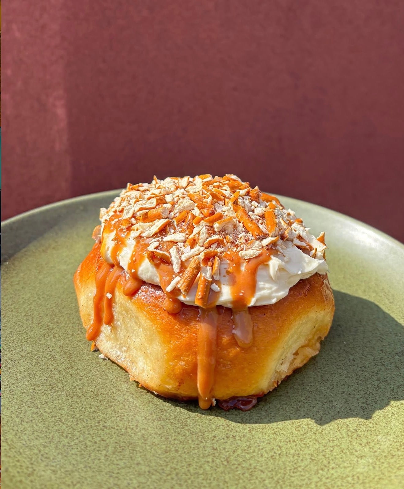 Salted Caramel Pretzel Cinnamon Roll
